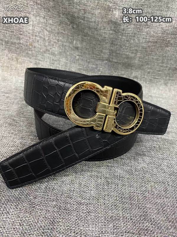 Ferragamo belt 38mmX100-125cm 8L18